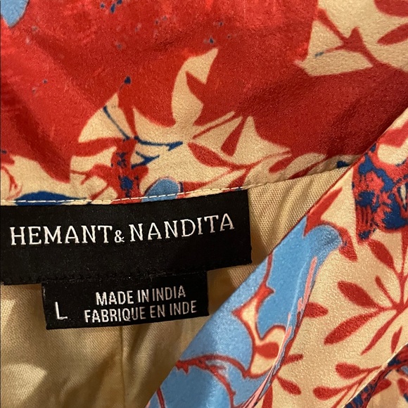 Anthropologie Red and Blue Floral Maxi Skirt - Picture 4 of 5